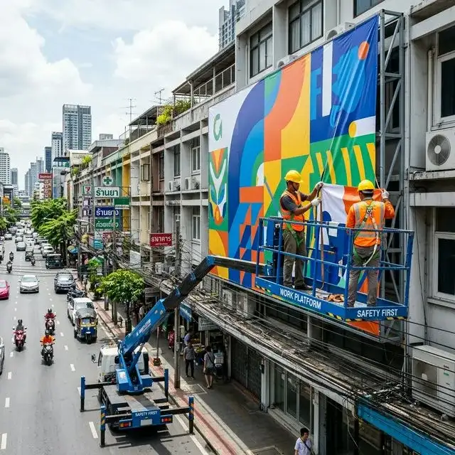 ติดตั้งป้ายแบนเนอร์